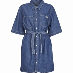 Calvin Klein Jeans - LINEN BOXY BELTED SHIRT DRESS
