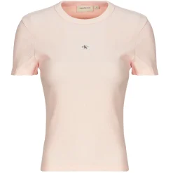 Calvin Klein Jeans - WOVEN LABEL RIB FITTED TEE