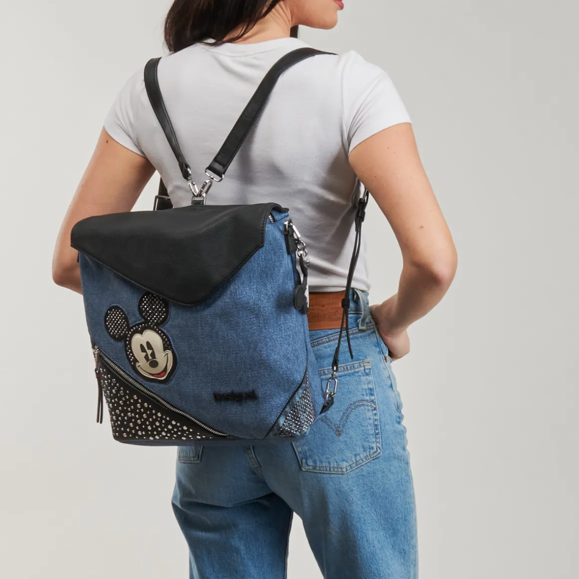 Desigual - BACK MICKEY DENIM EDGE JERSEY MAXI PU