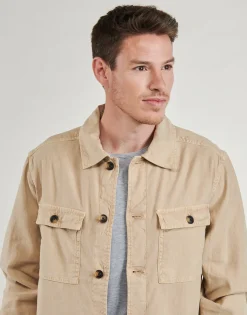 Gant - REG COT/LINEN OVERSHIRT