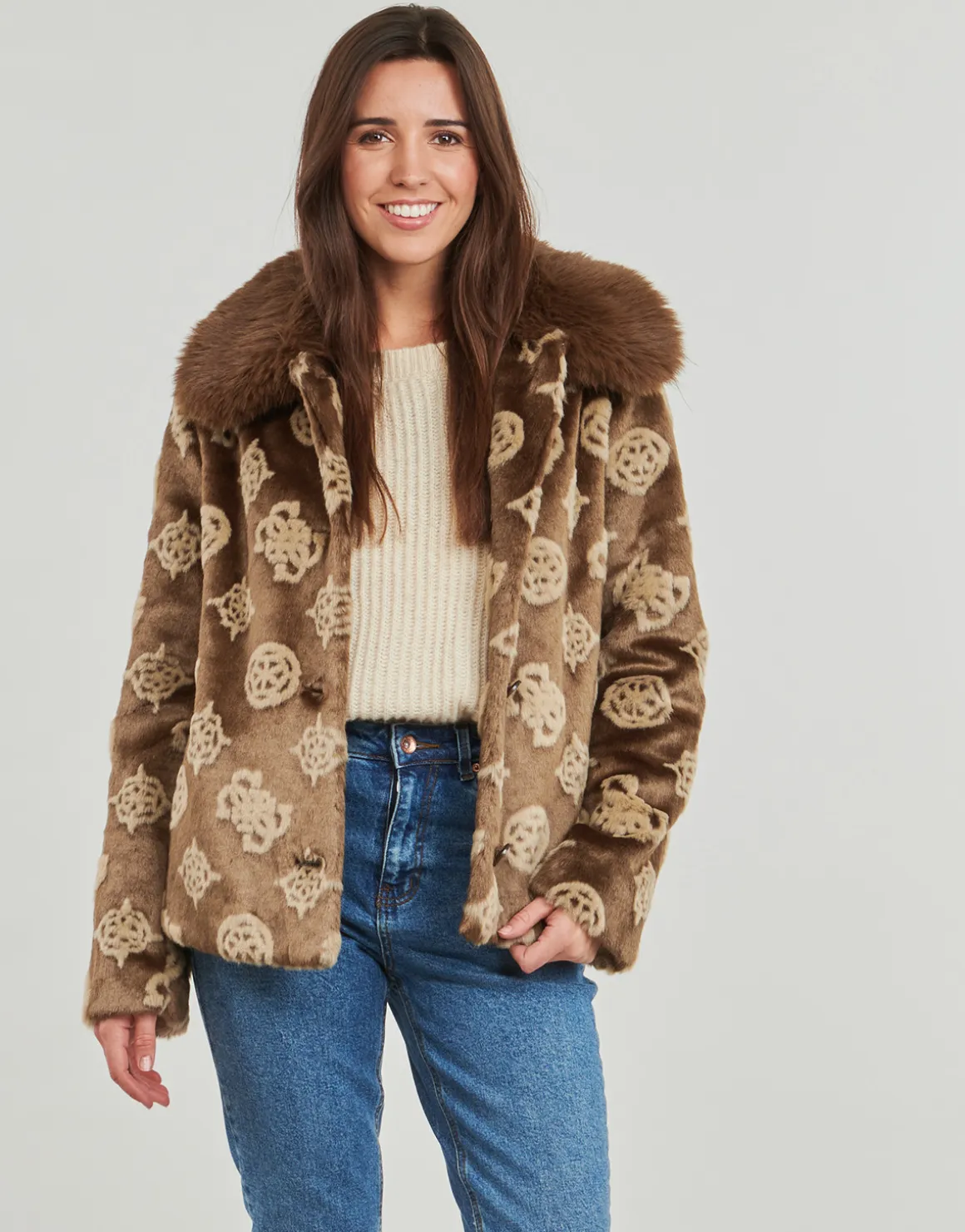Guess - KARINE FUR LOGO JKT