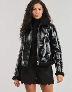 Guess - LS ANDREA FAUX SHEARLING JKT