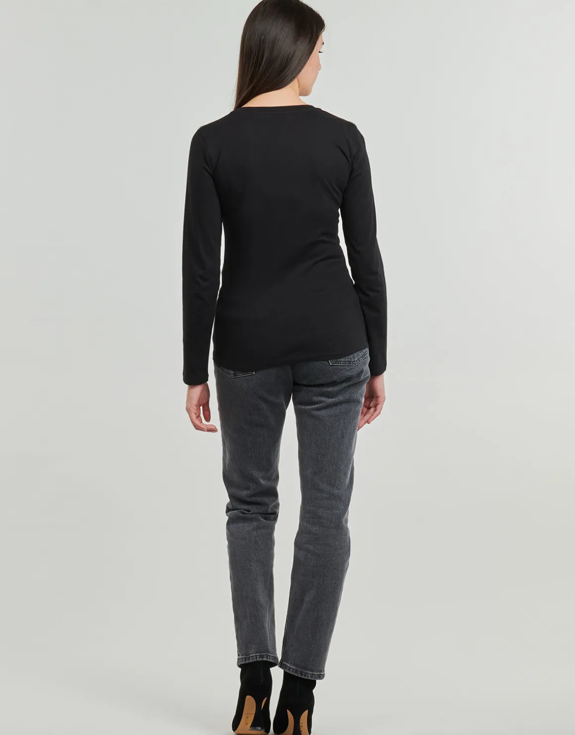 Guess - LS RN GUESS STUDDED LOGO TEE