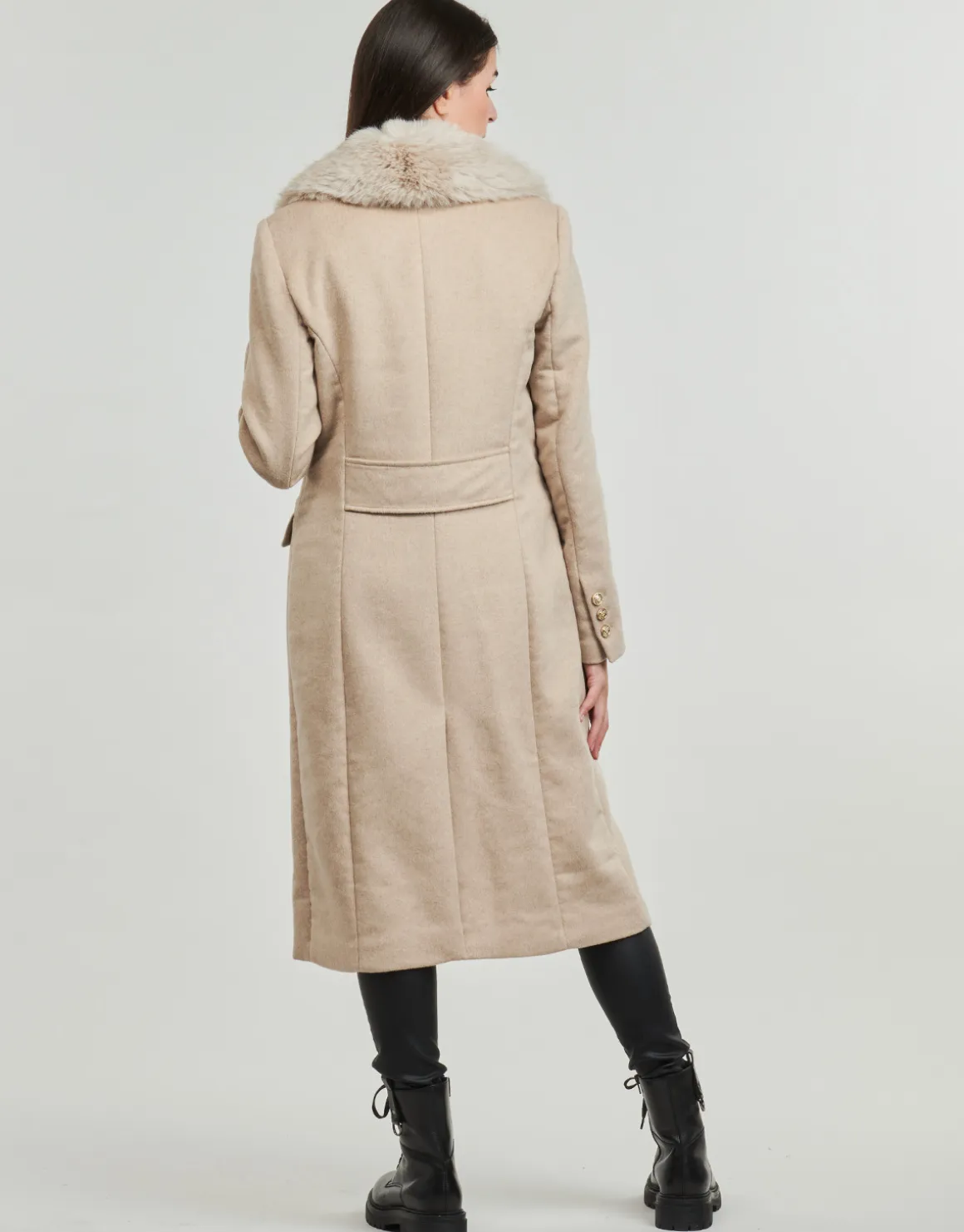 Guess - NANCY FIT COAT FAUX FUR COLLAR