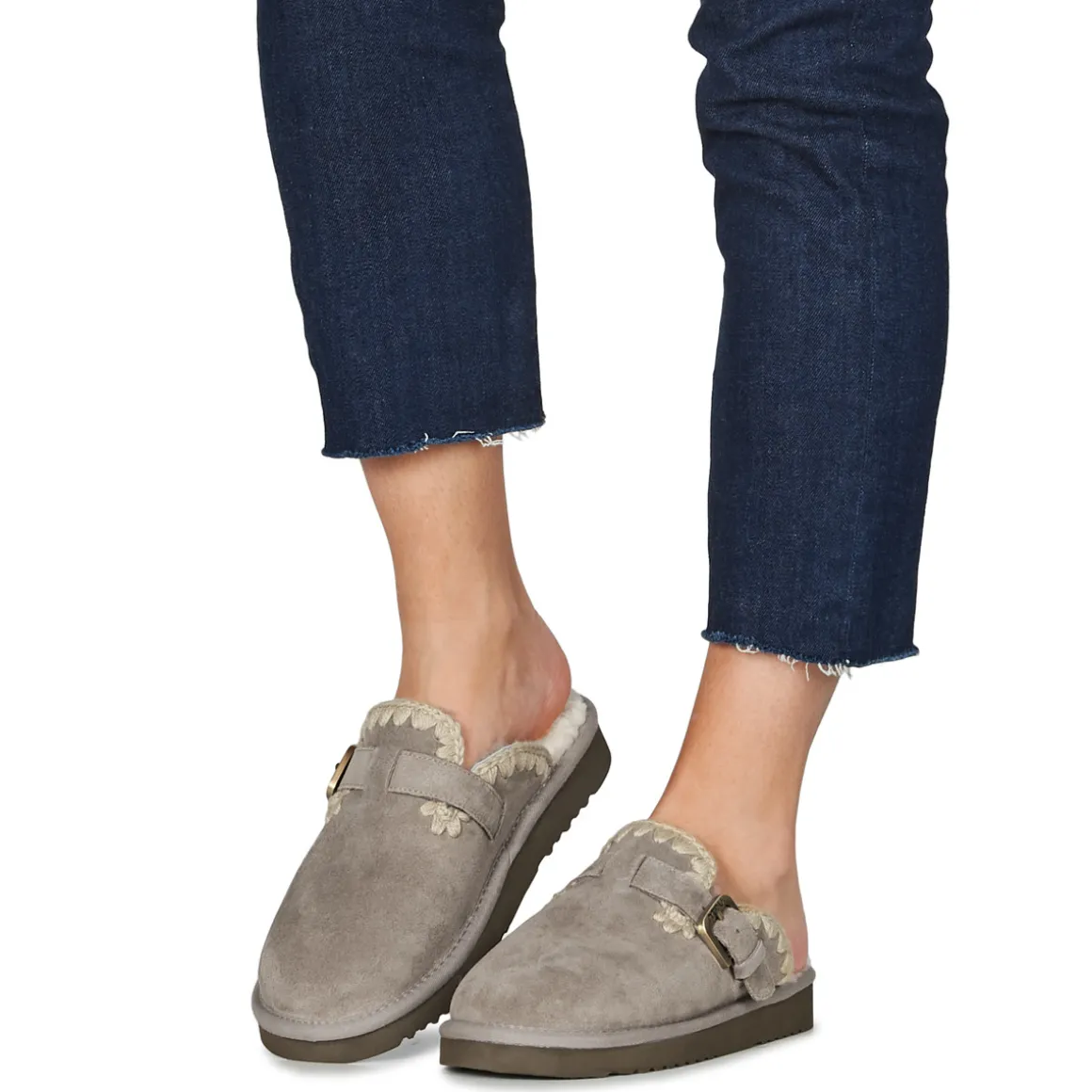 Mou - SUEDE SHEEPSKIN CLOG ESKIMO
