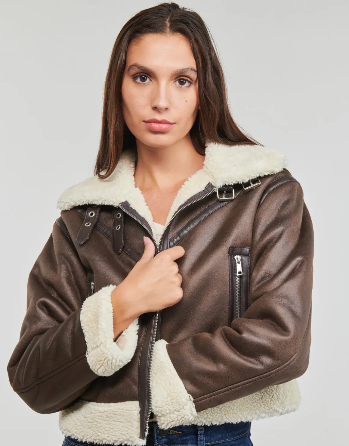 Only - ONLBETTY FAUX SUEDE BONDED AVIATOR OTW