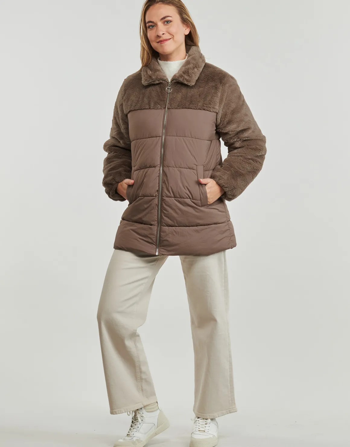 Only - ONLWANJA FUR PUFFER MIX COAT CC OTW