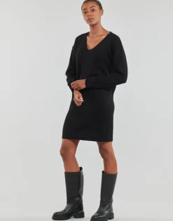 Pieces - PCJULIANA LS V-NECK KNIT DRESS NOOS BC