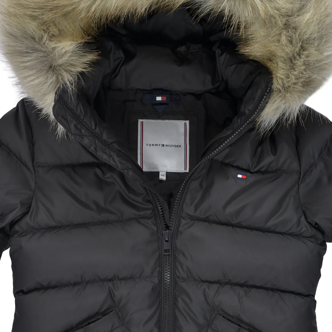 Tommy Hilfiger - ESSENTIAL DOWN FUR HOOD JACKET