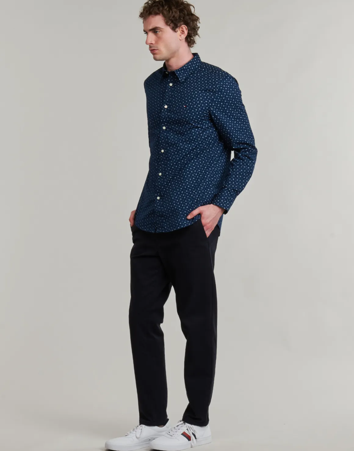 Tommy Hilfiger - FLEX POPLIN AOP SF SHIRT