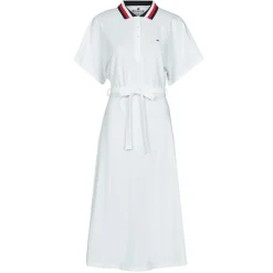 Tommy Hilfiger - GBL STP FLARE MIDI POLO DRESS SS