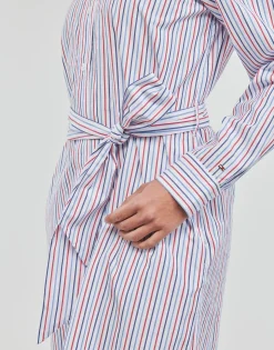Tommy Hilfiger - ORG CO GBL STP KNEE SHIRT DRESS