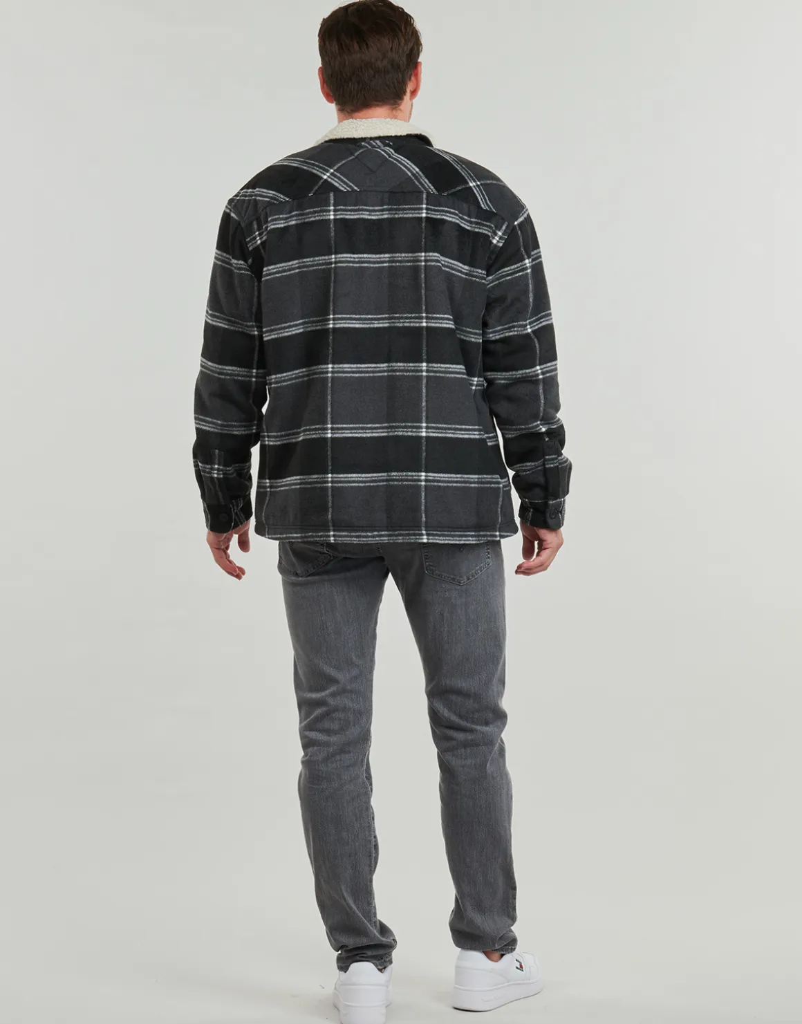 Tommy Jeans - TJM CHECK SHERPA OVERSHIRT EXT