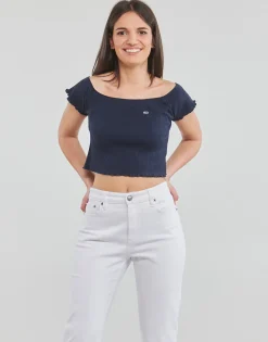 Tommy Jeans - TJW CROP RIB OFF SHOULDER TOP