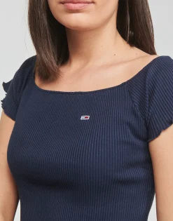 Tommy Jeans - TJW CROP RIB OFF SHOULDER TOP