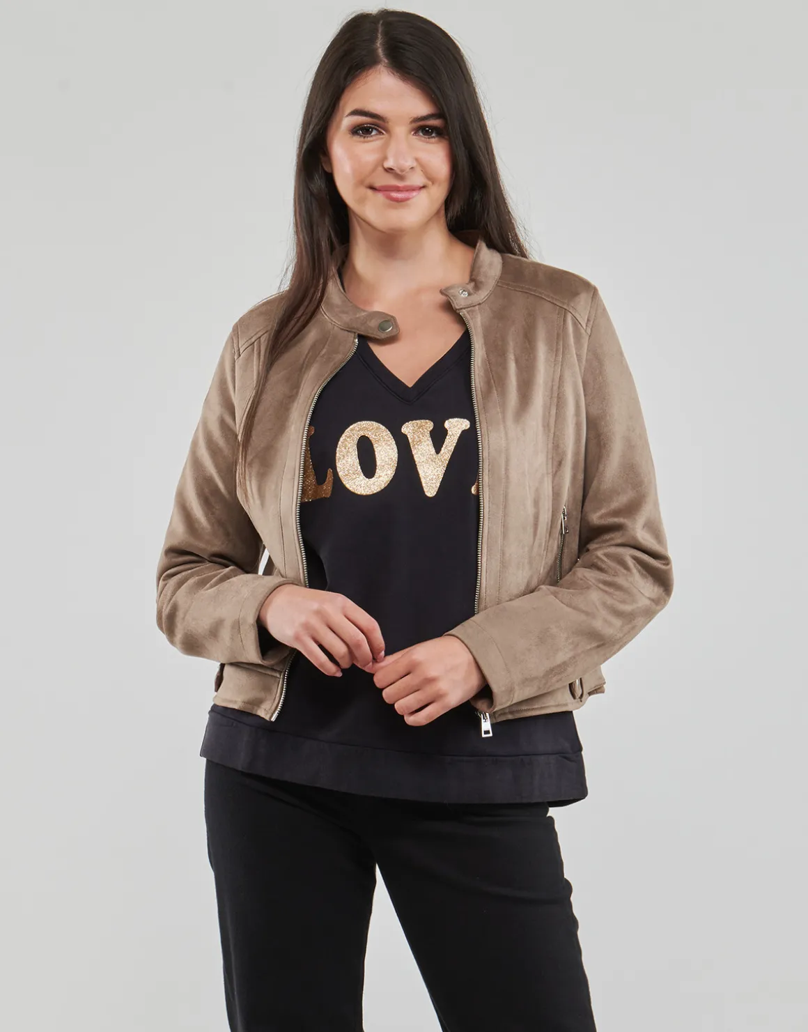 Vero Moda - VMJOSE MARI SHORT FAUX SUEDE JACKET BOOS
